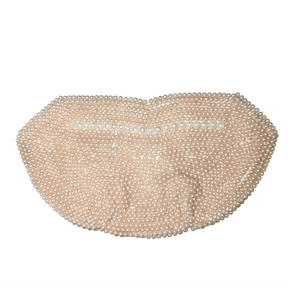 Elegant Pearl Beaded Clutch